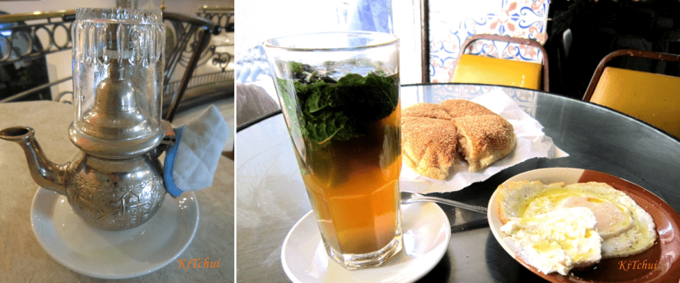 常用以佐餐，風味濃郁的摩洛哥薄荷茶。